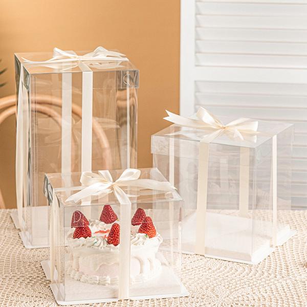 Transparent Folding Plastic Food Container OEM Custom Gift Box PET Clear