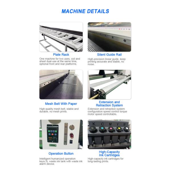 1800 мм УФ плоскостроительный принтер для гибридной рекламы