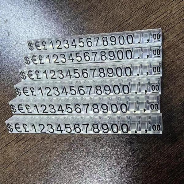 Counter Tag Display for Jewelry Retail Adjustable Plastic Combined Number Letter