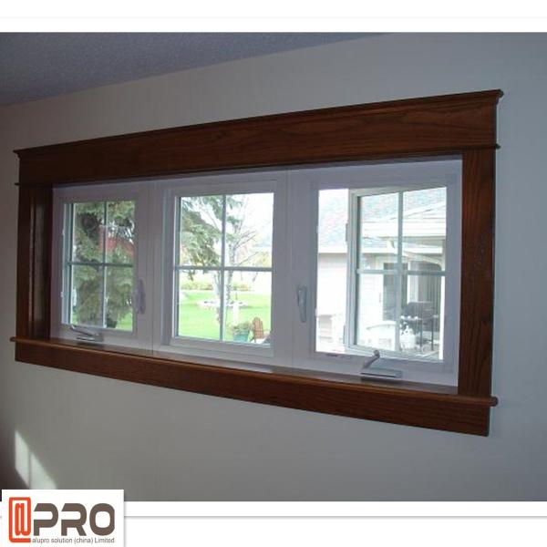 Black Aluminium Double Glazed Window Vertical Bridge casement sliding window casement aluminium window