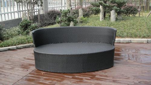All Weather UV Proof Outdoor Rattan Sofa For Cafe / Beach / Park