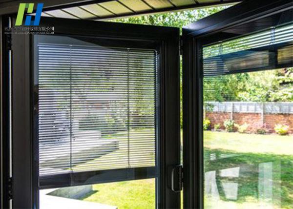 Decorative Bathroom Internal Blinds Glass Tempered Blinds Between Glass