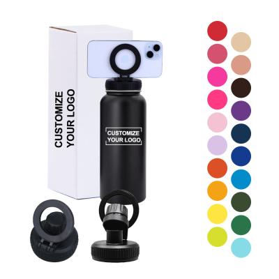 Equipped Anti-corrosion Coating Stainless Steel and Plastic Magnetic Gym Water Bottle