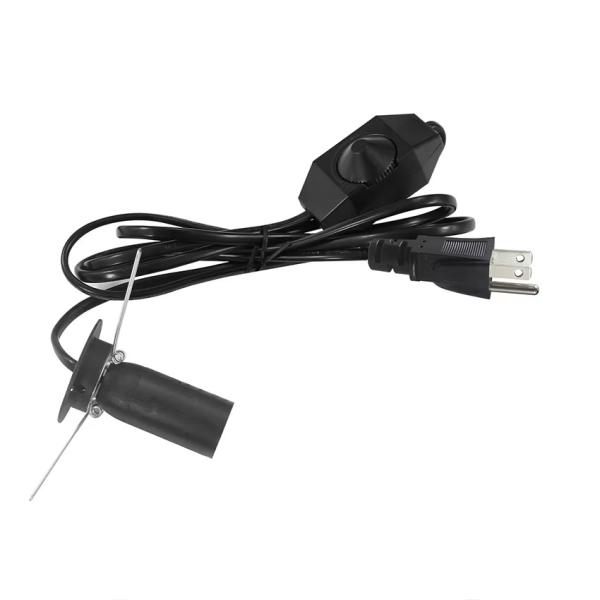 NEMA5-15P E14 Adaptateur d'ampoule câble convertisseur de prise de courant réglable avec commutateur 303