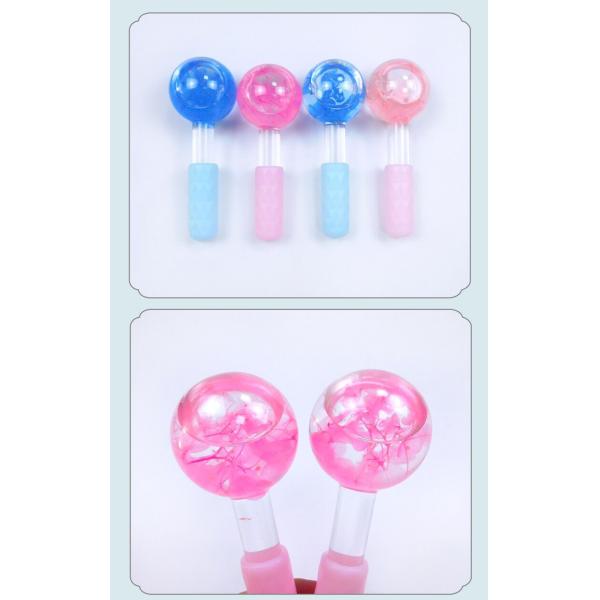 Customized Logo Availabled Facial Ice Globes for Facial Massage Roller Gua Sha Anti-Freeze Liquid to Reduce Pores Wrinkles