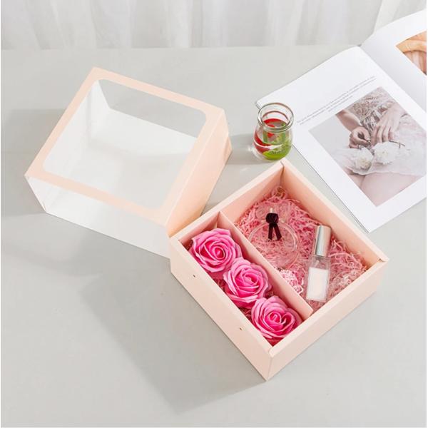 Elegant Paper Packaging Boxes for Square Flower Bouquet Gift Elegant