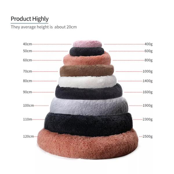 Colorful Modern Anti Anxiety Soft Marshmallow Fluffy Dog Bed For  Small Pet