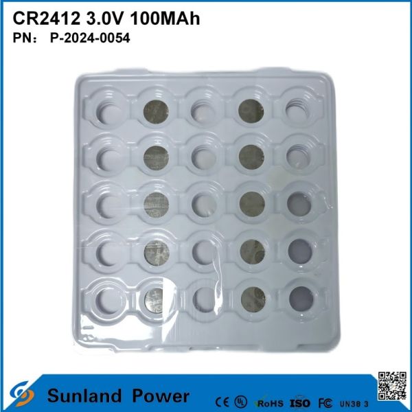 CR2412 3.0V 100MAH Li-MnO2 Battery Long Strong Life