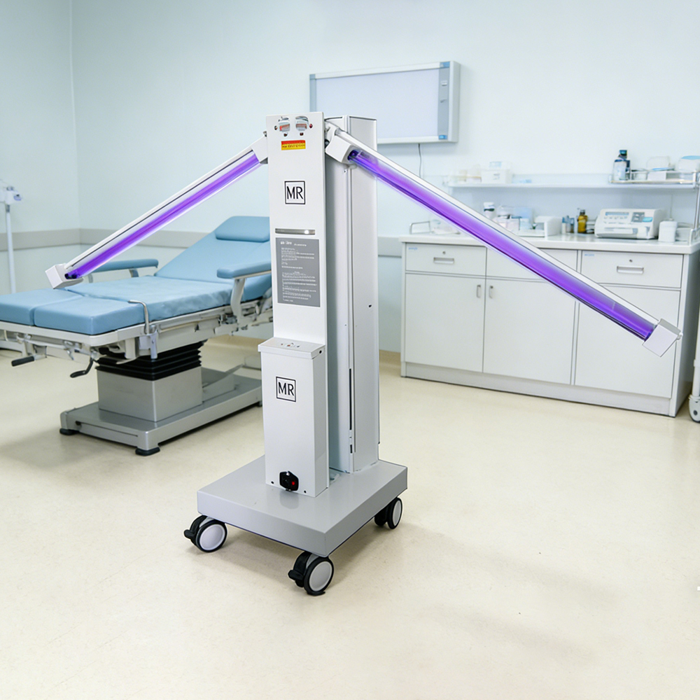 MR Dedicated Non Magnetic 300W High Power Ultraviolet Disinfection Trolley Double Fold Mobile Trolley Suitable for MRI and Hospital Use