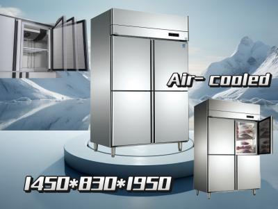 Air Cooling 4 Door Display Freezer Single Compressor Easy Maintenance