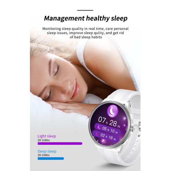 Музыкальный плеер Мужские наручные ЭКГ Смарт-часы 240 * 240 Экран 316L Корпус из нержавеющей стали