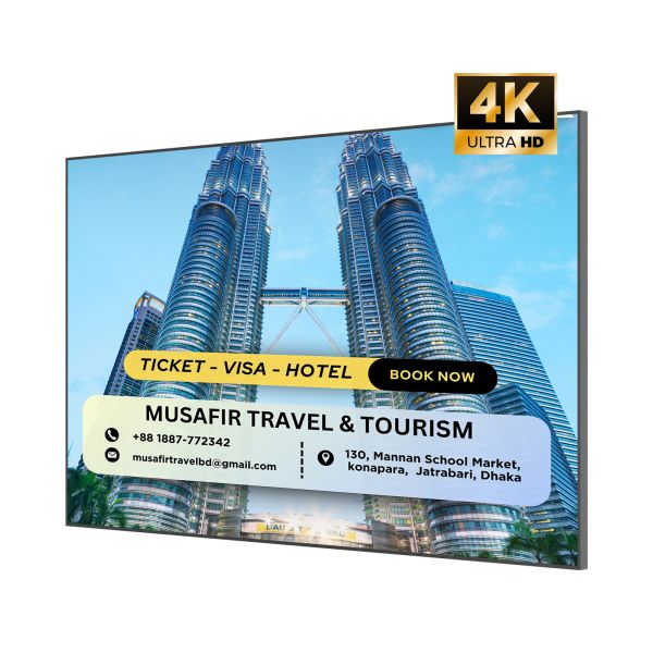 High Resolution 4K Digital Signage Display Elevator SDK Digital Media Displays 43 to 86 Inch LCD Screen