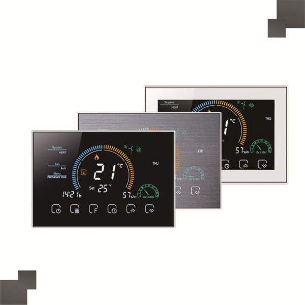 Four-tube Wi-Fi Voice Smart Room Digital Heating and Cooling LCD Touch Screen Air Conditioning Thermostat(BAC-8000ELW