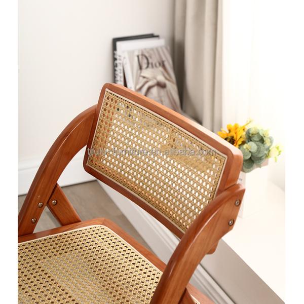 Mail Packing Modern Design Foldable Wood Rattan Restaurant Chairs for Home Furniture