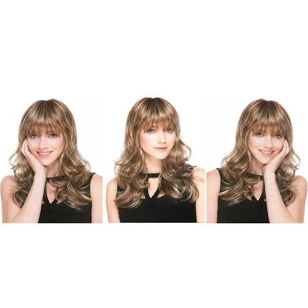 Deep Wave Spiky Hair Wig , Kanekalon Fiber Full Head Wigs Human Hair