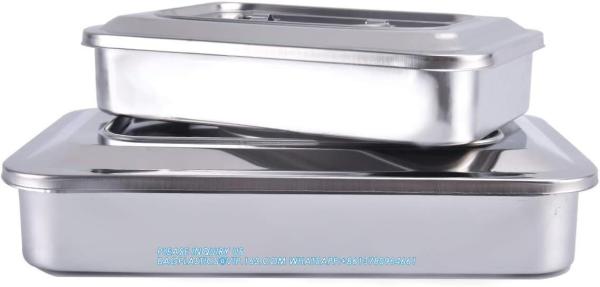Medical Surgical Trays Stainless Steel Dental Instruments Tray Organizer Holder Sterilization Plate Trays Boxs