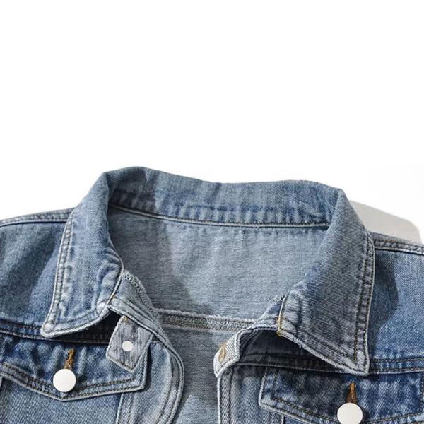 Factory Customized Summer Crop Tope Sporty Full-Length Sleeve Denim Jacket