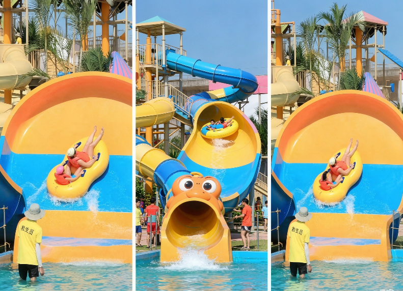  Kids Water Slide Mini Sky-High Spiral Slide (Shark Theme)  Commercial Raft Water Slide for Sale