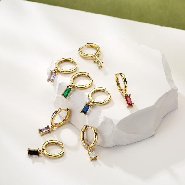 Ювелирные изделия золота циркона 18K установили ODM OEM нержавеющей стали покрытый золотом