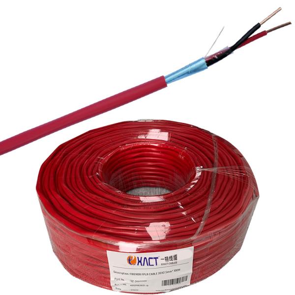 1424 ExactCables Cabos de circuito de alarme de incêndio de potência limitada de 2x1,0 mm para fios de cobre nu