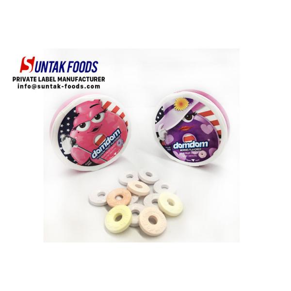 Milk Flavor Compressed Dextrose Candy Assorted Fruit Sweets SEDEX