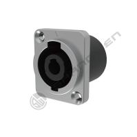Male 4 Pin Connector for Audio Video Electronics IP40 Waterproof Extremely Rugged Loudspeaker Plug Silver Metal Brass Alloy
