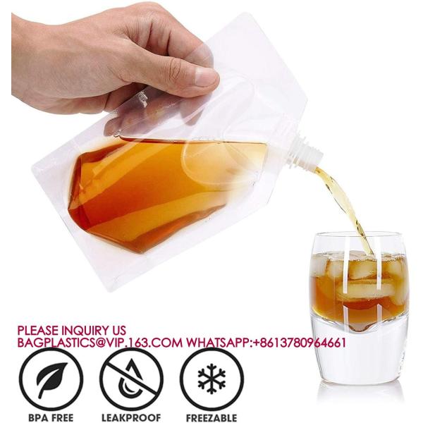 1 Gallon Water Containers, 10 Drink Bags Collapsible Pouch, Includes Tamper-Evident Caps