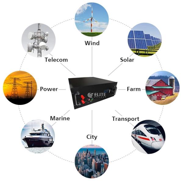 башня связи батареи 5.12kWh 51.2V RS485 100Ah LiFePO4