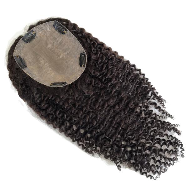 High Density European Free Part Silk Top Base 1B Real Remy Raw Hair Toupee Wig Pieces Toppers for Women