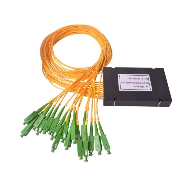 Durable Fiber Optic Splitter Box ABS Type , 2.0mm Passive Fiber Optic Splitter 1x16