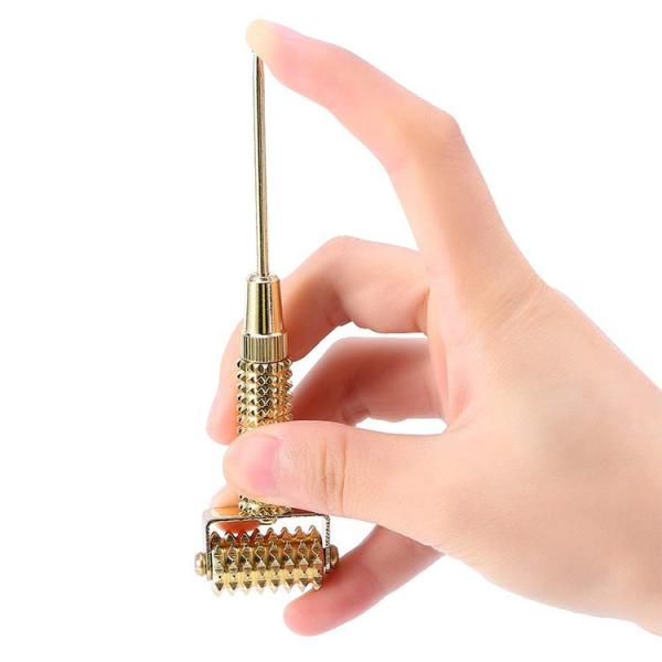 Face/Ears Acupuncture Points Detector with Face Massage Roller and Spring Needle