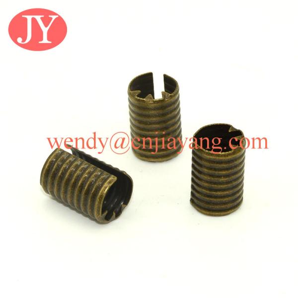 Antique Brass Metal Crimp Ends Without Loop Fold Over Crimp Head Clips