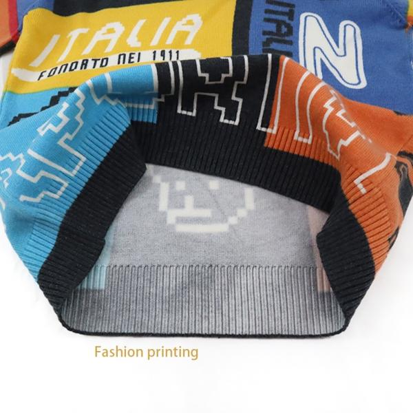 Cute Printing Kids Sweater Baby Boys Knit Casual All-match Boutique Sweater Coat Fashion Top Wholesale Kids Clothing