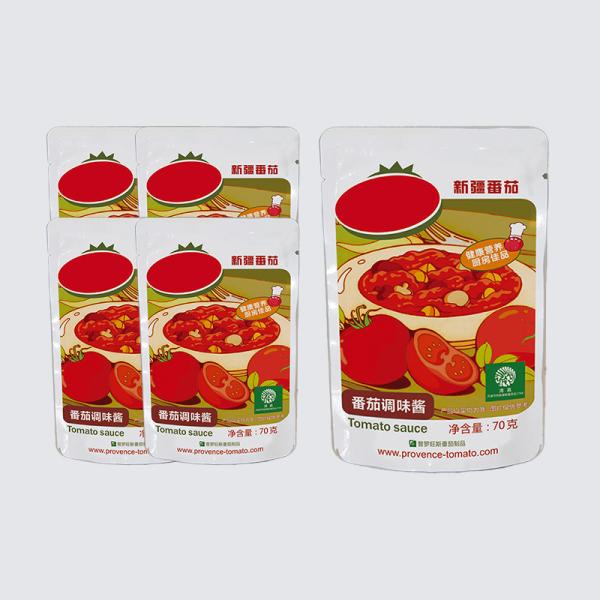 Saco de ketchup de tomate 70g Snack frito Saco de ketchup de tomate
