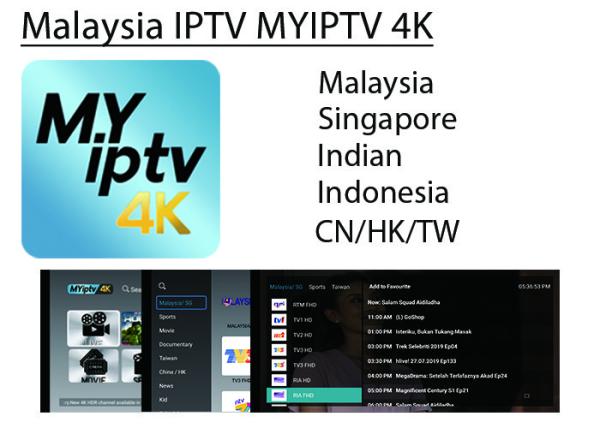 Wholesale Malaysia best iptv MYIPTV4K SUBSCRIBE Malaysia singapore Indian Indonesia IPTV for android tv box  phone
