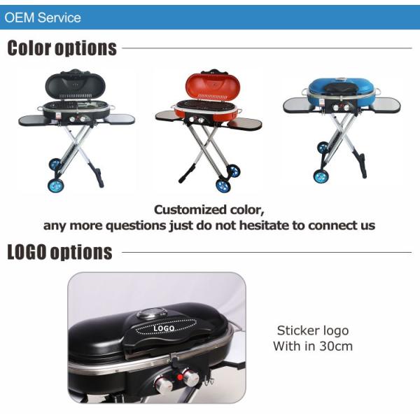 Portable Foldable Gas Electronic Camping Outdoor Barbecue BBQ Gas Grills with Trolley