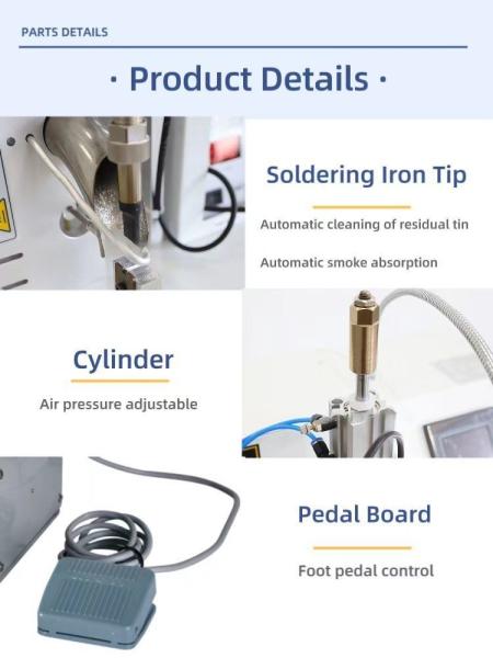 Constant Temperature Control Semi Automatic Soldering Machine Increased Output with 0.5-2.4mm Soldering Iron Tip Size