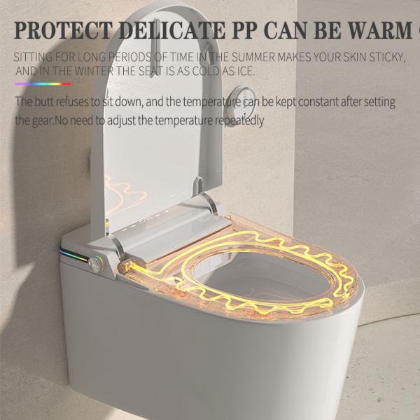 Elongated Bowl Smart Toilet Equipped With Siphon Jet Flushing Method