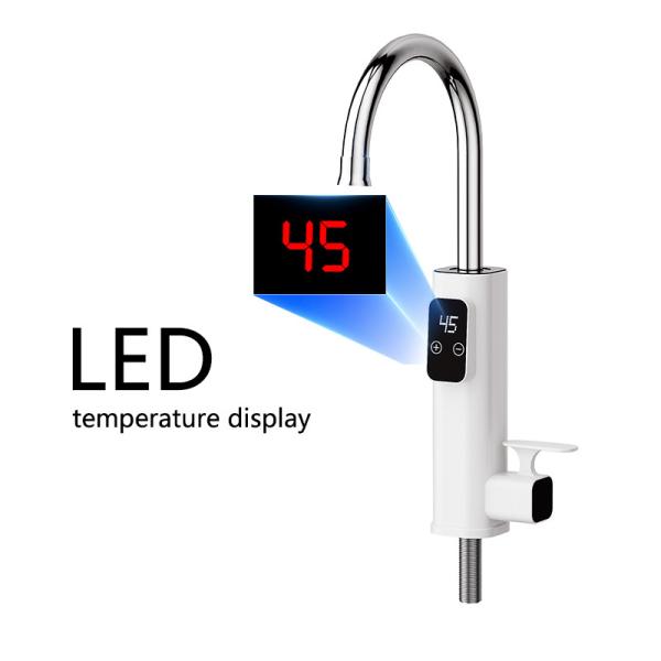 360 Deg Free Rotation 304 Stainless Steel Electric Heating Water Faucet With 3s Fast Heating