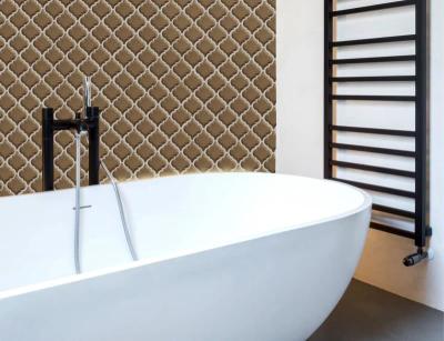 Brown a poli la tuile en verre de mosaïque de lanterne de PRIMIERA, tuile de mur de décoration de Matt 250x270mm
