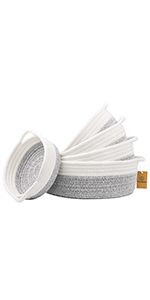 storage Basket Decorative Rope Basket Wooden Bead Decoration For Blankets,Toys,Clothes,Shoes,Plant Organizer Bin