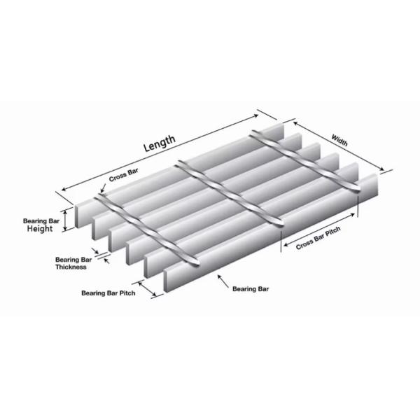 Green Steel Bar Grating 200mm x 70mm for Highway Protection