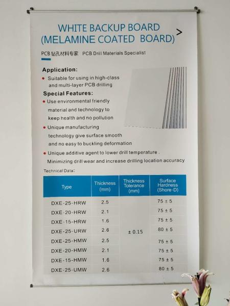 Recombined PCB Drilling Backup Board Melamine White Panel