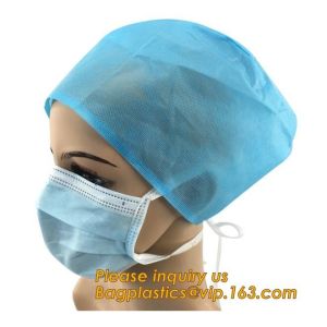 Disposable PP Non Woven Medical Surgical Clip Mob Cap Caps,Doctor surgical medical strip round bouffant non woven clip c