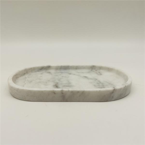 Nature Mable Accessories Set Round Shape Kalala White Marble Hand Soap Dispenser