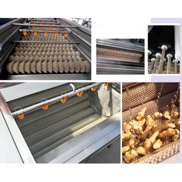 Potato Carrot Cleaning Peeling Washing Nylon Cylinder Rotary Roller Brushes