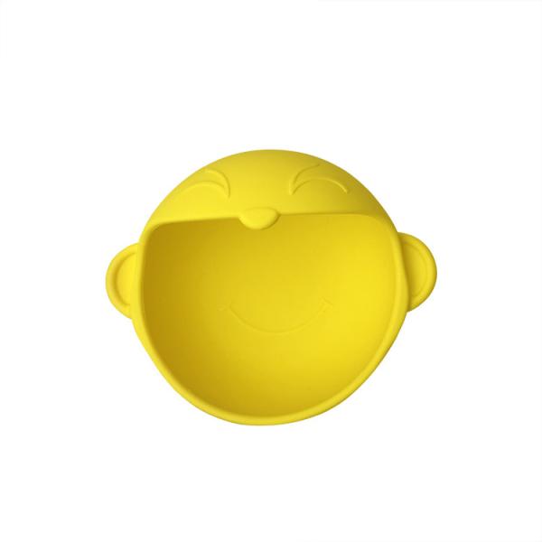 Customized Silicone Baby Tray Cartoon Monkey Shape BPA Free Suction Silicone Bowl