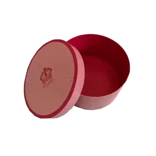 Luxury Printing Paper Tube Packaging / Black Red Round Flower Gift Box