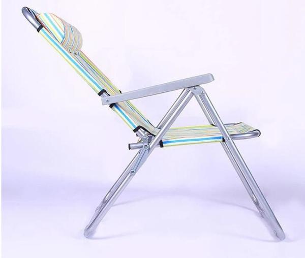 Backpack Beach Chair 5 Positions and Cup Holder Pouch on Side Padded Pillow Storage Bag Lightweight Rustproof
