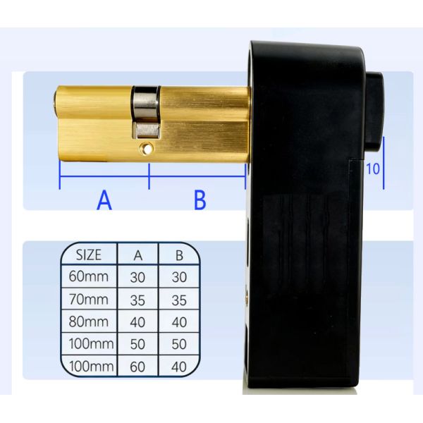 Smart Digital Door Lock  Automatic Intelligent Lock Core WiFi Bluetooth Aluminium